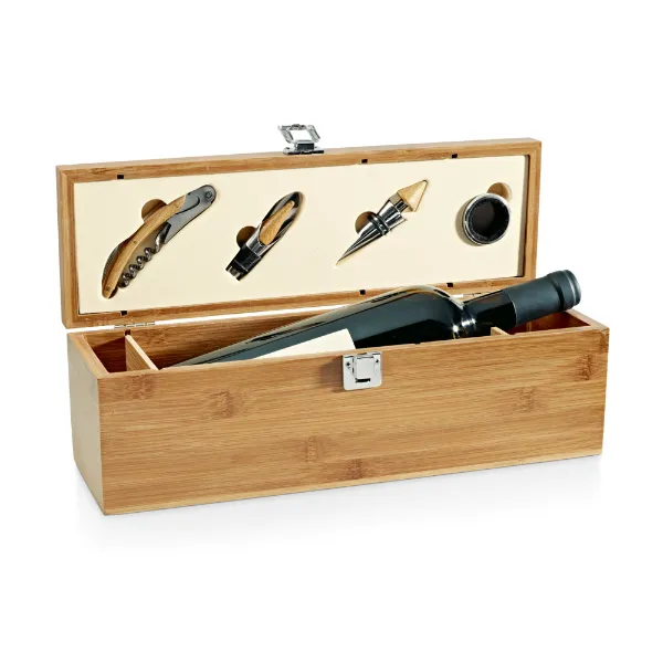 Kit Vinho Personalizado com Estojo em Bambu