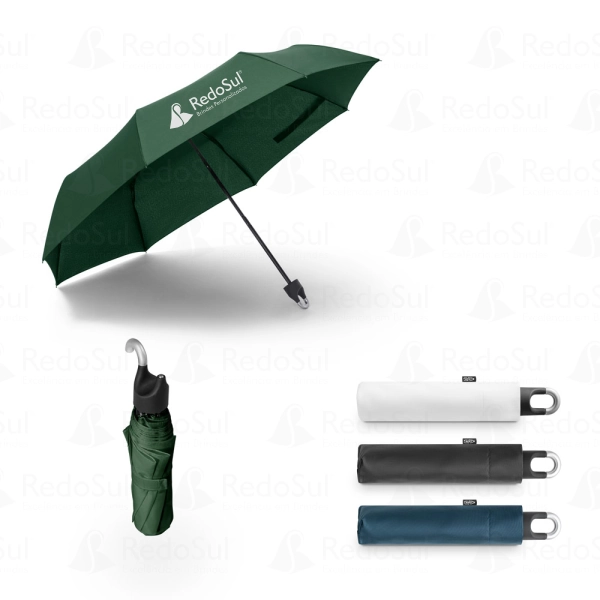 Guarda-chuva dobrável personalizado de 21'' em poliéster reciclado pongee 190T Guarda-chuva dobrável personalizado de 21'' em poliéster reciclado pongee 190T