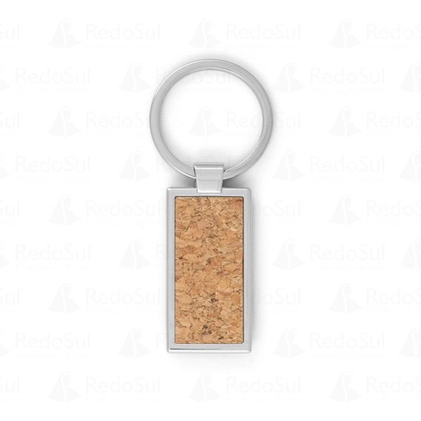 Chaveiro Personalizado em Metal e Cortiça