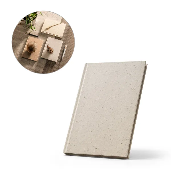 Caderno personalizado capa dura fabricada com matéria orgânica de elefante e algodão de trapo 