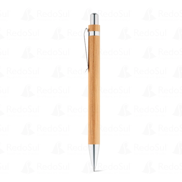 Conjunto de caneta e lapiseira de bambu personalizados