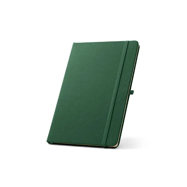 Caderno personalizado de capa dura em poliéster totalmente reciclado