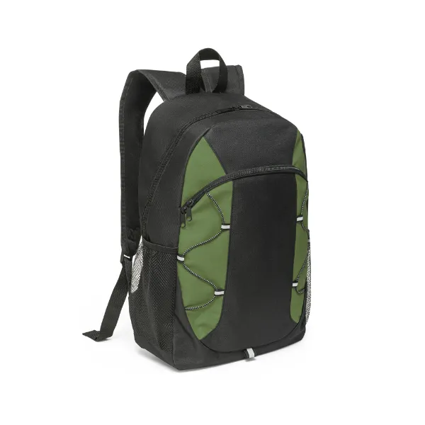 Mochila personalizada em nylon com detalhes coloridos