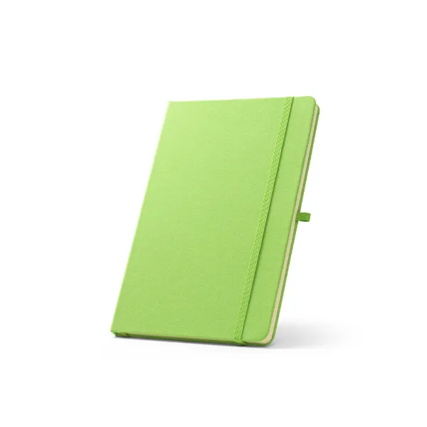 Caderno personalizado de capa dura em poliéster totalmente reciclado
