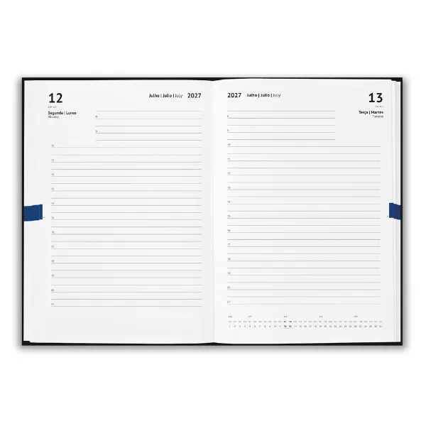 Agenda personalizada diária aspiral  21 x 15 cm