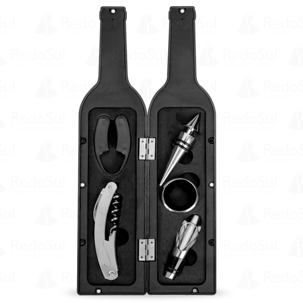 Kit Vinho Personalizado Formato Garrafa com 5 Peças