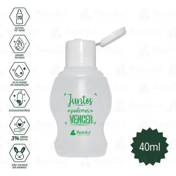 RD AL040-Álcool em Gel Personalizado 40 ml | Quatro-Barras-PR