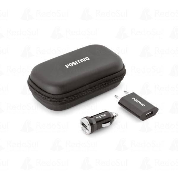 RD 57326-Kit de Carregadores USB Personalizado | Curiuva-PR