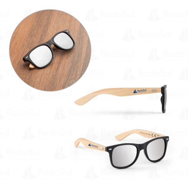 Óculos de sol personalizado em PP e bambu