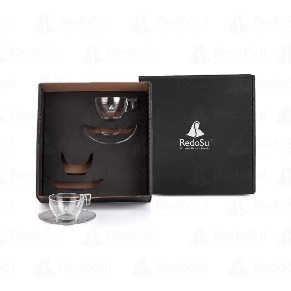 RD 7003092-Jogo de Xícaras personalizadas com Pires 90 ml 4 pcs