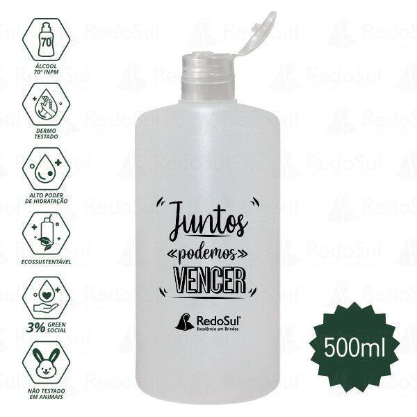 AL0500-Álcool em Gel Personalizado 500 ml | Jundiai-SP
