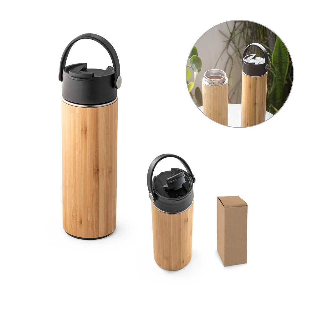 RD 94257-Squeeze em bambu personalizado Térmico | Arco-iris-SP