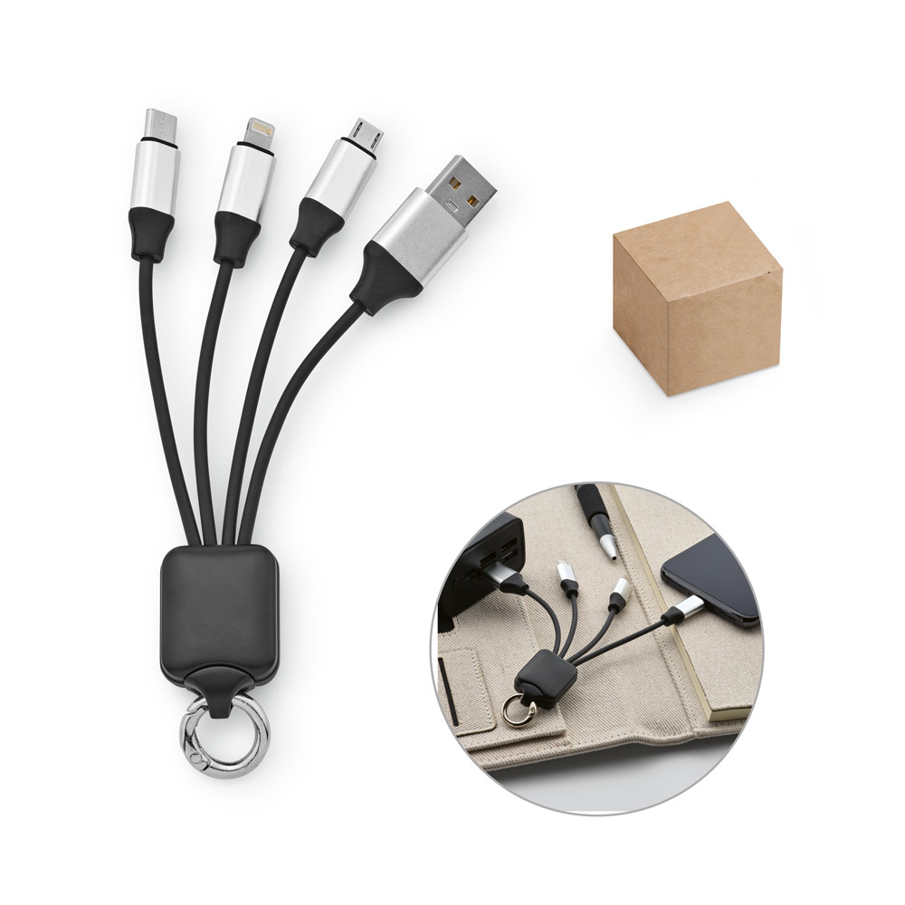 Cabo USB personalizado de carregamento rápido 4 em 1