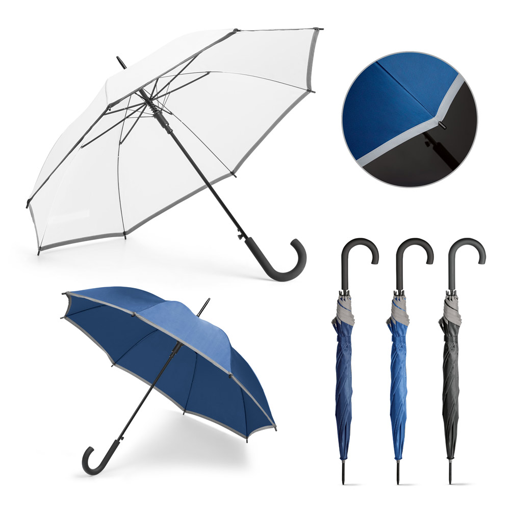 RD 99152-Guarda-chuva personalizado produzido em poliéster com faixa refletora.  | Mossoro-RN