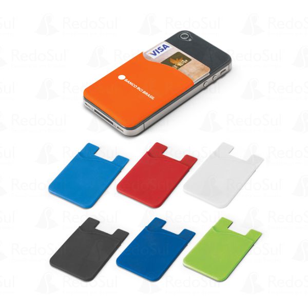RD 93320-Porta Cartão Personalizado para Smartphone em Silicone | Barra-Velha-SC