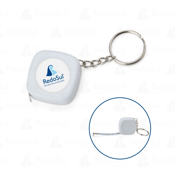 RD 08204-Chaveiro Trena Plástico 1m Personalizado