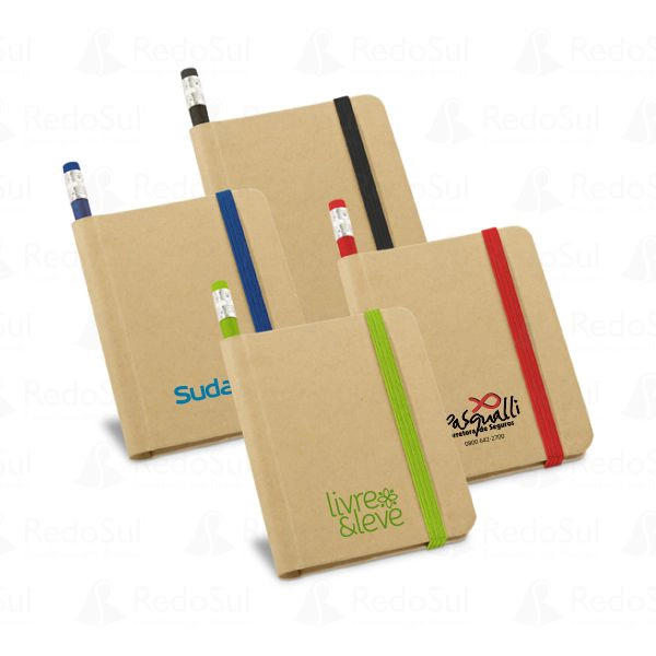 RD 53422- Bloco Personalizado tipo Moleskine  8,2 x 10,5 cm