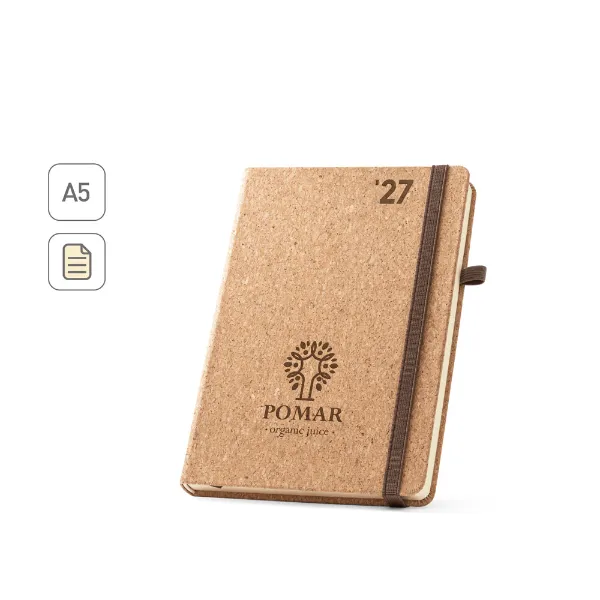 Agenda personalizada 21 x 15 cm em cortiça
