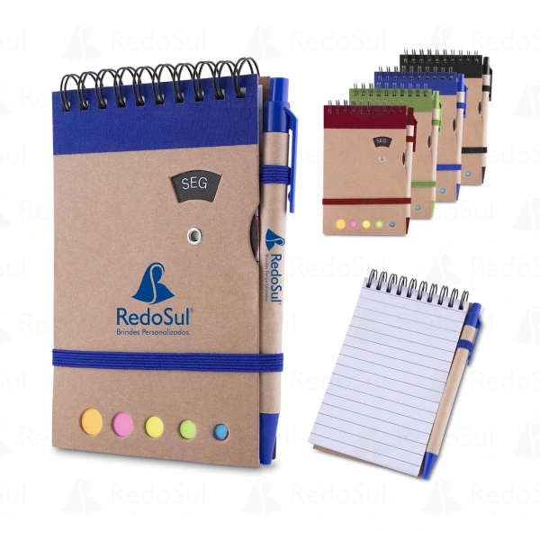 RD 8100037-Mini Caderno com Caneta Personalizado