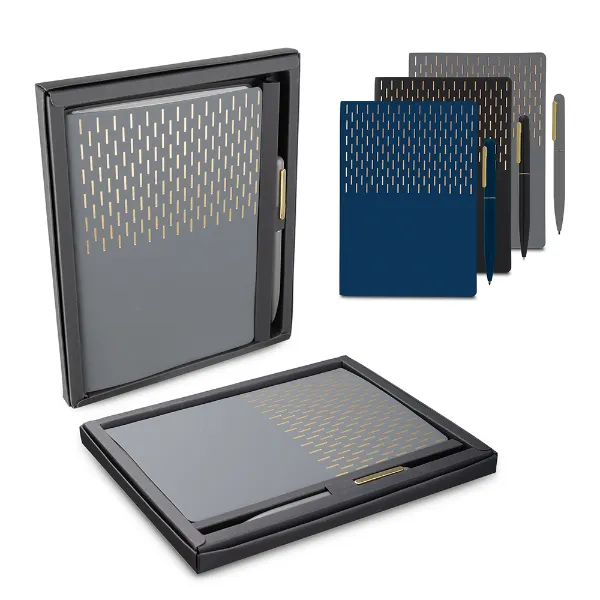 Kit Escritório personalizado com  caderno e Caneta Metalica
