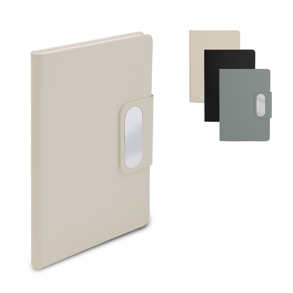 Caderno Personalizado produzido em PU com placa em metal