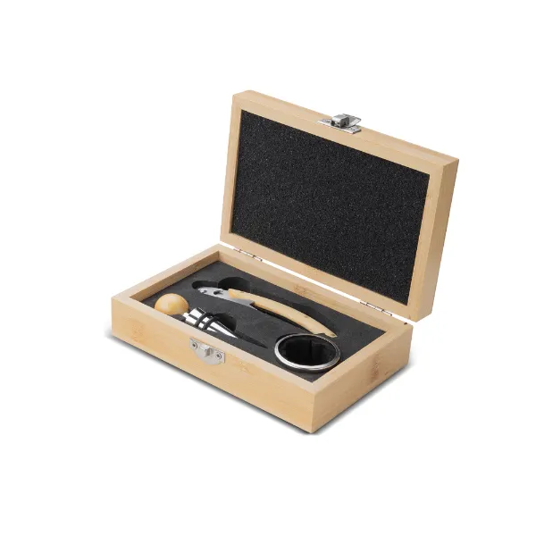 Kit Vinho personalizado em estojo de bambu