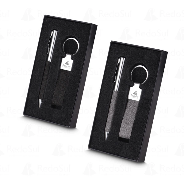 RD 813100-Kit Escritório Personalizado com caneta e chaveiro