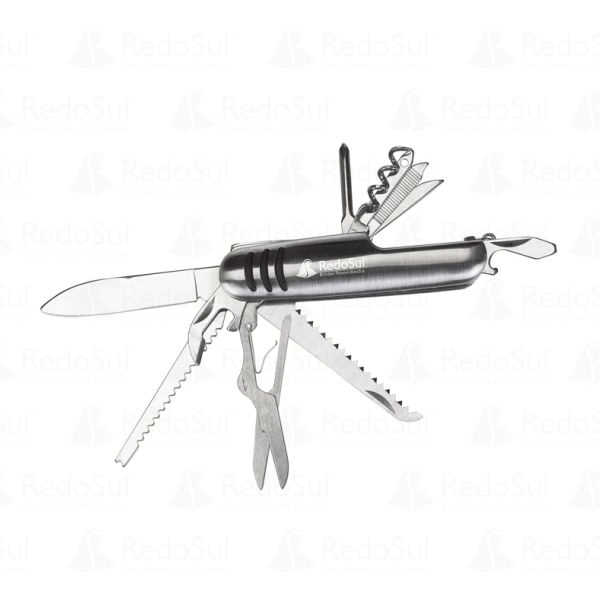 RD 851055-Canivete inox Personalizado com 11 Funções RD 851055-Canivete inox Personalizado com 11 Funções