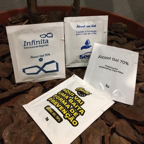 RD 88003-Sachê de álcool em gel personalizado RD 88003-Sachê de álcool em gel personalizado