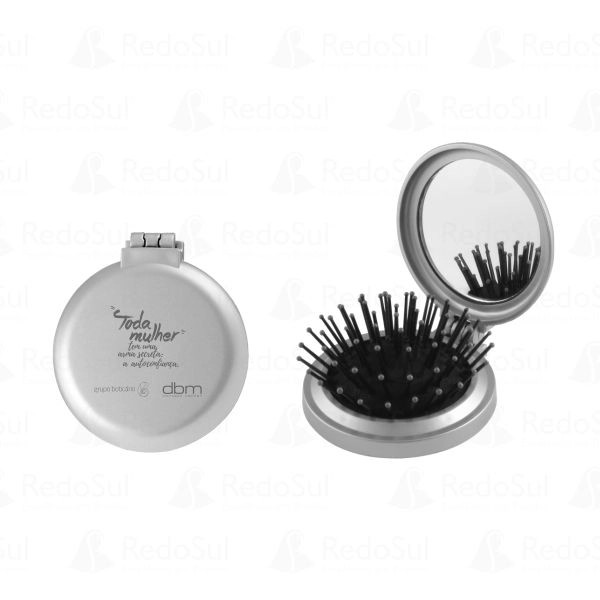  RD 880208-Espelho de Bolsa com Escova Personalizada