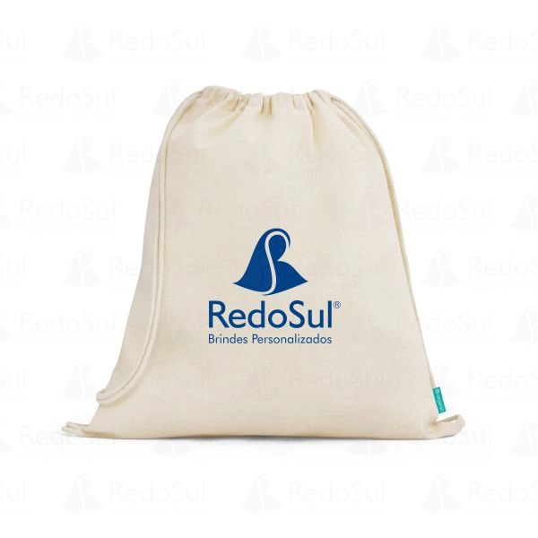RD 92933-Sacola Mochila em Algodão Personalizada