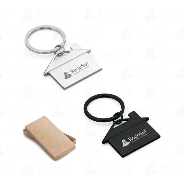 RD 93084-Chaveiro de Alumínio Personalizado forma de casa
