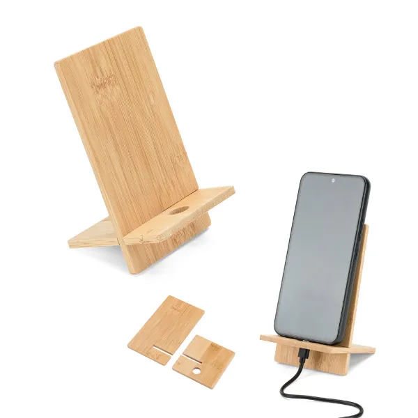 Suporte para celular personalizado em bambu