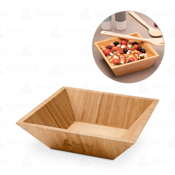 Saladeira Personalizada em Bambu