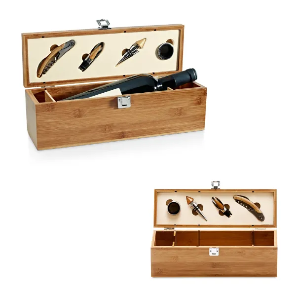 RD 94189-Kit Vinho Personalizado com Estojo em Bambu em Miguelopolis-SP
