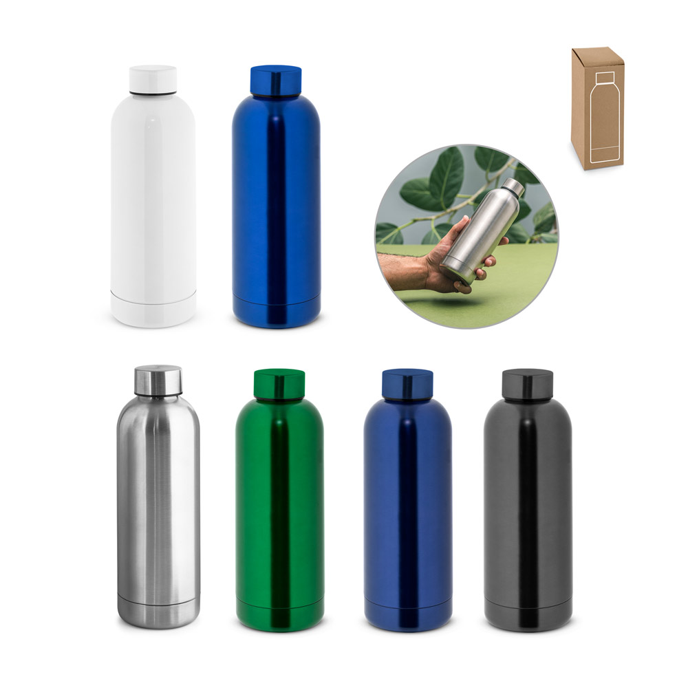 RD 94288-Squeeze personalizado em aço inox reciclado 550 ml em Lages-SC