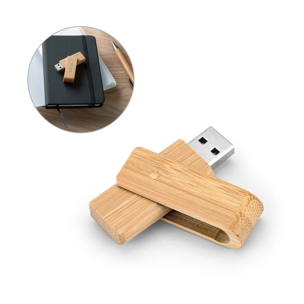 RD 97539-Pen drive personalizado em bambu 8GB