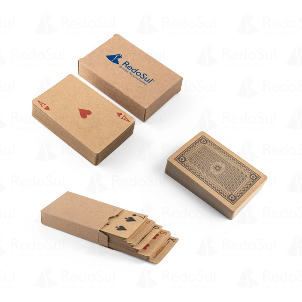 Baralho de 54 cartas clássicas em papel kraft Personalizado