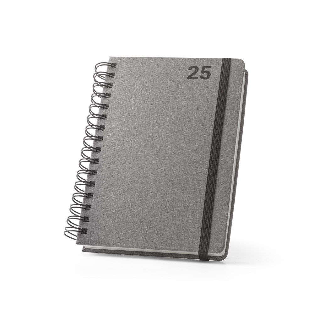 RD 66215-Agenda personalizada com com argolas em pele reciclada tamanho  21 x 15 cm | Joinville-SC