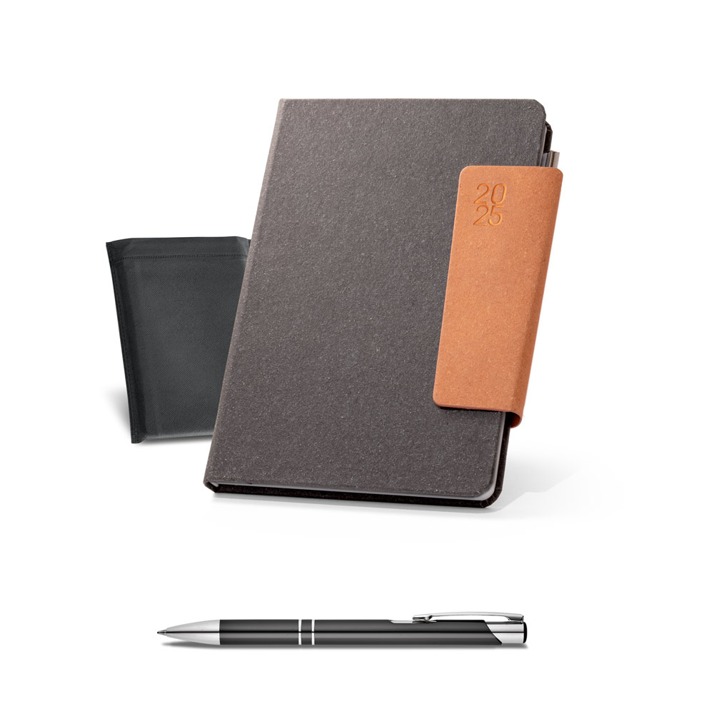 RD 66217- Agenda semanal personalizada em pele reciclada tamanho 25 x 18 cm | Joinville-SC