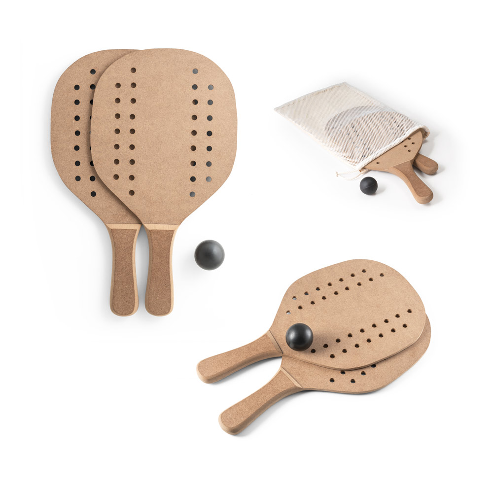 RD 98144-Raquetes personalizadas de praia em MDF com bola inclusa